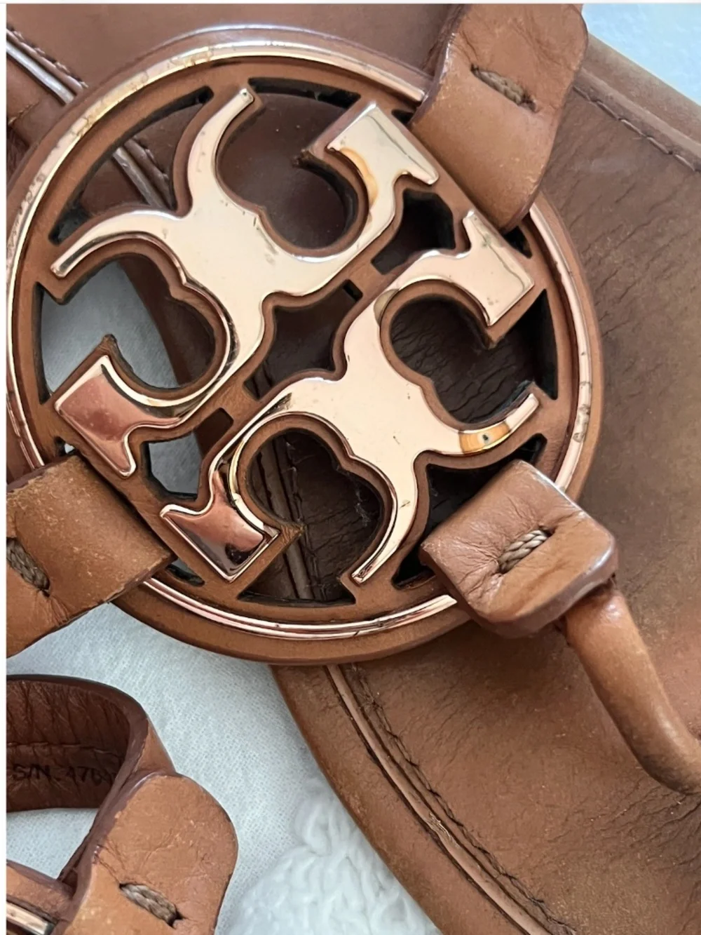 TORY BURCH METAL MILLER SANDAL TAN CALF LEATHER  and ROSE GOLD